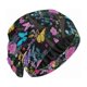 thumbnail image 1 of wonima11 Satin Bonnet Hair Wrap Cover for Sleeping Lined Sleep Cap for Curly Natural Long Hair Women Men Slouchy Beanie Rose Flowers Butterfly Trees Black, 1 of 1