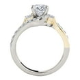 thumbnail image 3 of Mauli Jewels 1.25 Ct Two-Tone Halo Diamond Engagement Ring for Women in 14K Solid Two-Tone Gold (Ring Size: 8), 3 of 5