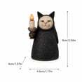 thumbnail image 2 of Mysterious Hooded Cat Candlelight Figurine Halloween Decor Set with Warm Flameless Ambiance Vintage LED Halloween Tabletop Decor for Shelves and Mantels, 2 of 5