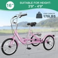 thumbnail image 4 of ABORON 16 inch Tricycle, Perfect for Beginner Riders, Single Speed 3 Wheel Bikes, Three-Wheeled Bicycles with Adjustable Height and Rear Basket, 4 of 10