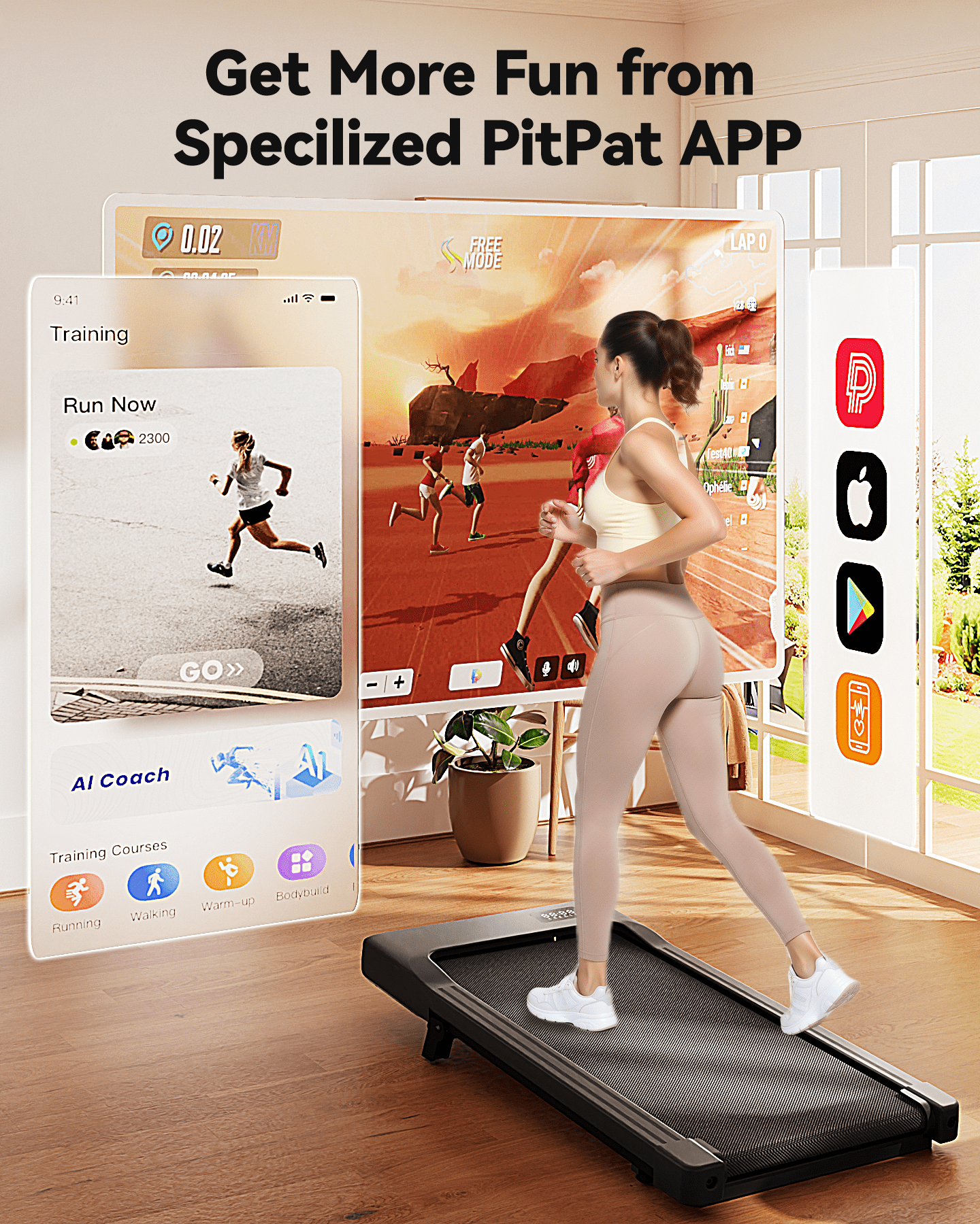 SSPHPPLIE Walking Pad 300lb, 6% Incline Under Desk Treadmill with Remote Control 2 in 1 Portable Walking Pad Treadmill for Home/Office(Black)