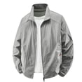 thumbnail image 6 of GrmtClth Mens Lightweight Breathable Stand Collar Windbreaker Zip Front Casual Sun Protection Coat Quick Dry Thin Fabric For Spring Summer Daily Occasions Light Gray M, 6 of 9