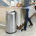 thumbnail image 5 of simplehuman 55 Liter / 14.5 Gallon Commercial Stainless Steel Swing Top Trash Can, Brushed Stainless Steel, 5 of 7