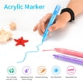 thumbnail image 3 of Graflsoa 12-Color Water-Based Acrylic Markers for Students, Artists, and Ceramic Outlining, Fine Tip Design, Plastic Body, Compact Size, 3 of 7