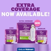 Poise Daily Incontinence Panty Liners, 2 Drop Very Light Absorbency, Long, 81 Count