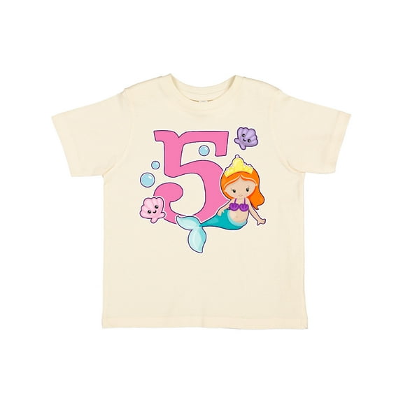 Inktastic I Am 5 Years Old Birthday with Mermaid Girls Toddler T-Shirt