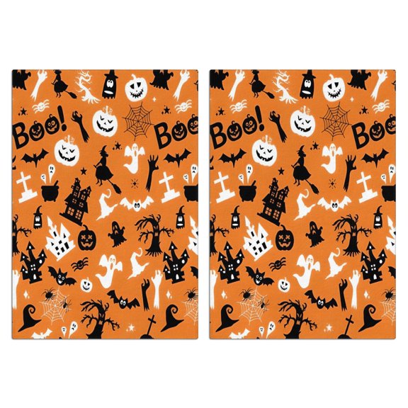 2 Pcs Funny Kitchen Towels,Classic Halloween Pattern Microfiber Dish Towels,Kitchen Tea Towels,Kitchen Towel Set (18" X 26")