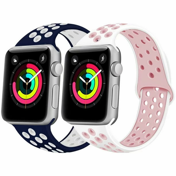 IGK - iGK Compatible Apple Watch Band 38mm 40mm 42mm 44mm Wristbands Women Men, Soft Silicone