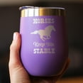 thumbnail image 3 of Bevvee Insulated Wine Tumbler 12 oz Horses Keep Me Stable Equestrian Enthusiast Gifts Tumblers, 3 of 4