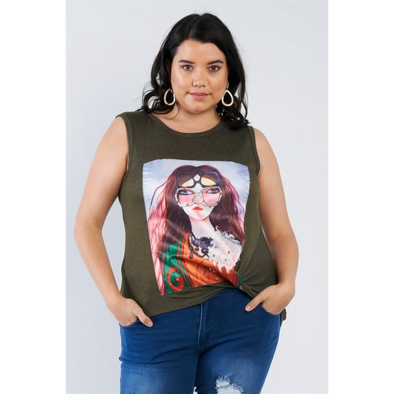 Plus Size Shady Girl Graphic Top 1XL