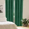 thumbnail image 2 of Ambesonne Modern Window Curtains, Greenish Curved Stripes Art, Each 28" W x 84" L, Green and Black, 2 of 4