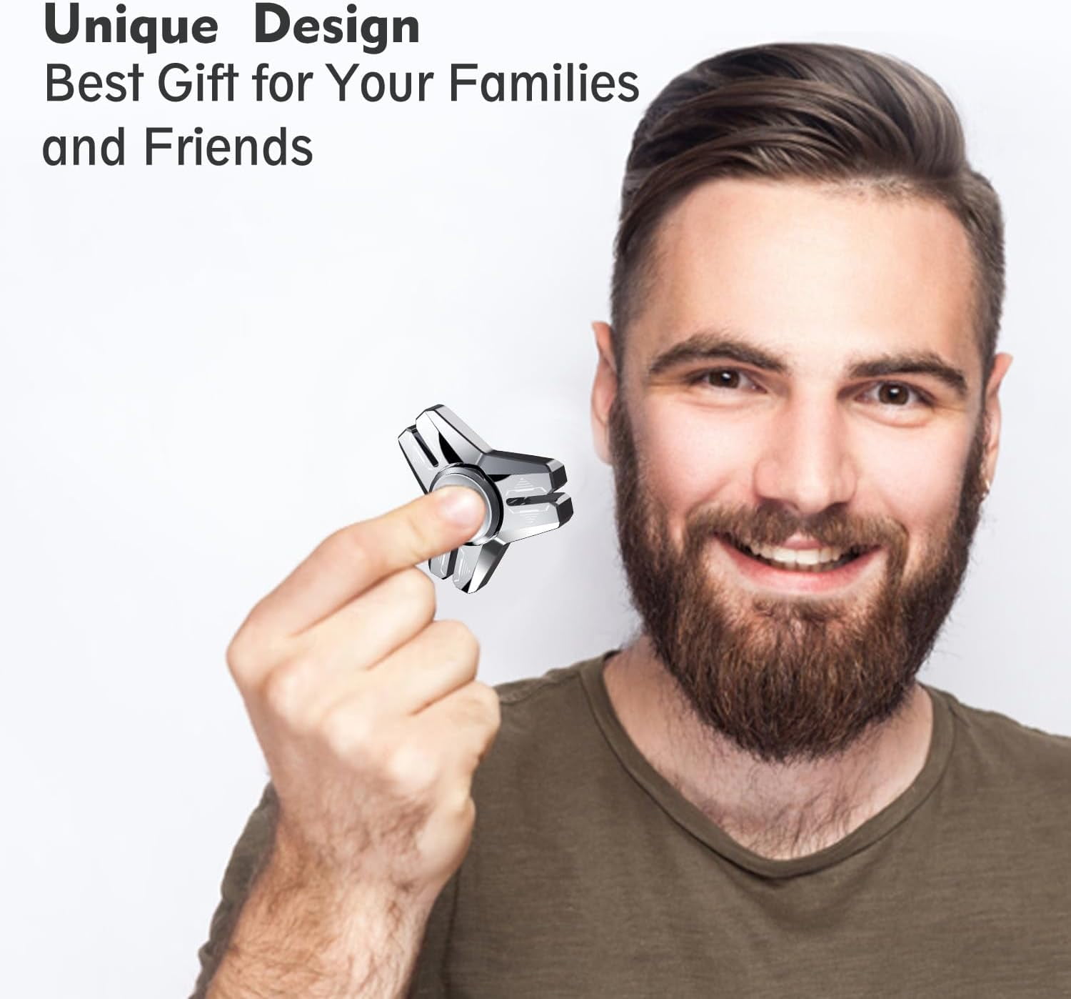 2025 latest Durable Stainless Steel Fidget Spinner - Smooth & Long Spin Times for Stress Relief, Focus, and Anxiety Reduction