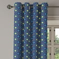 thumbnail image 2 of Ambesonne Quatrefoil Grommet Curtain, Eastern Girih Tile, 50" x 108", Turquoise Navy Blue, 2 of 6