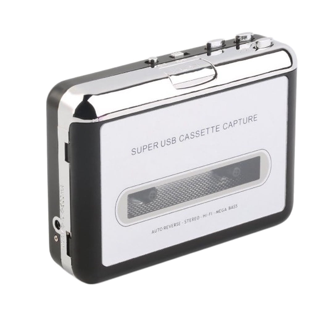 Portable Cassette Converter Plug and Play w/ Headphone Cable Capture for PC