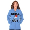thumbnail image 3 of Retro Chill Out Food Pun Popsicle Zip Up Hoodie Men's Women's Brisco Brands X, 3 of 6