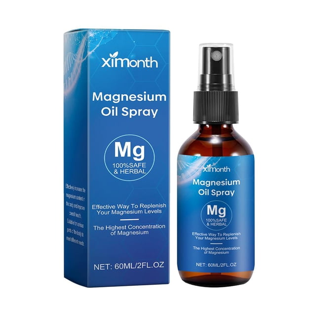Aceite de magnesio puro en aerosol 60 ml - Aceite de magnesio en aerosol 100 % puro y natural B9T2