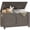 Grey, variant on Storage Chest, Rattan-Style Toy Storage Bench with Lid and Wheels, Square Storage Trunk for Entryway, Bedroom, Living Room