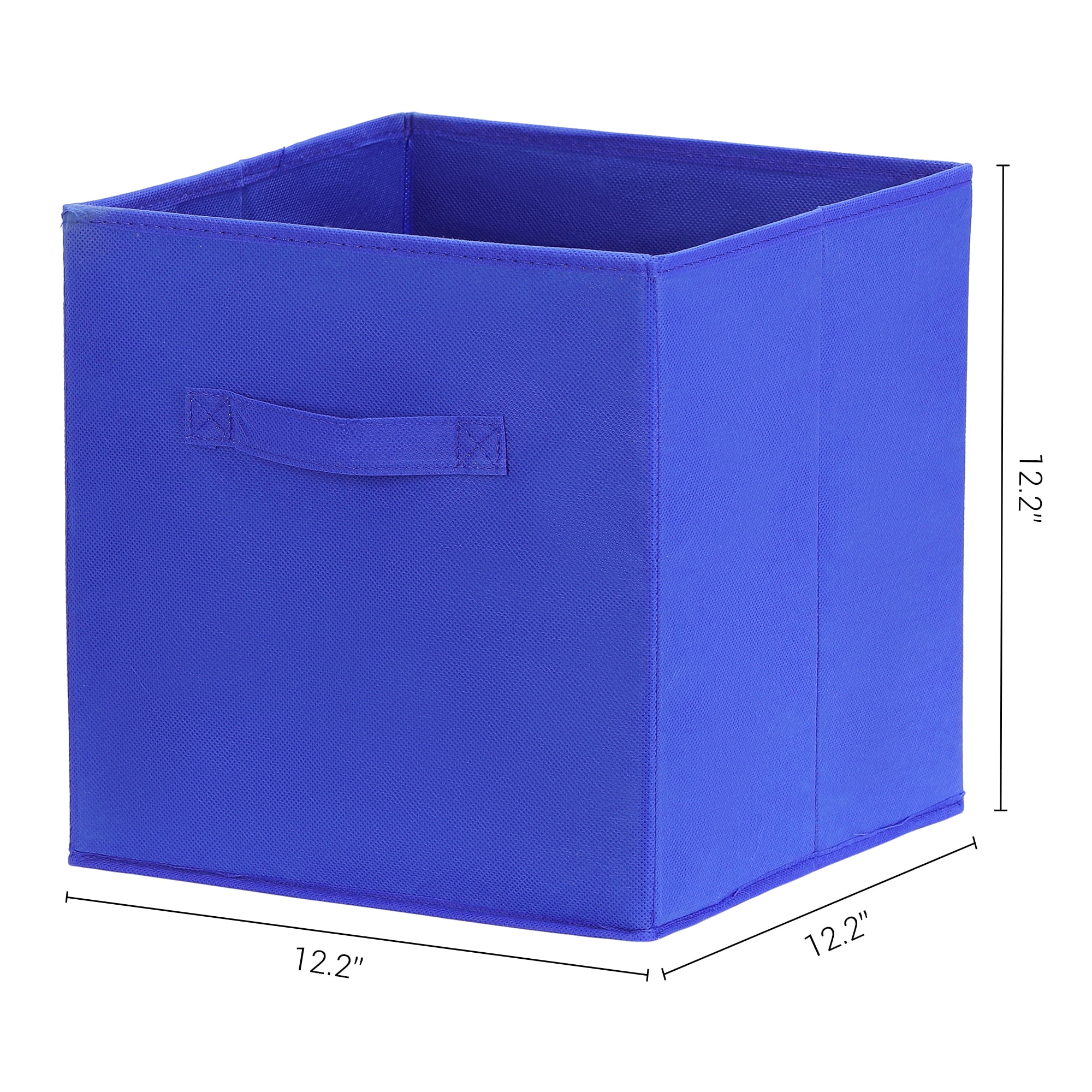 Unique Bargains Fabric Storage Cube Storage Bin Dark Blue 12.2*12.2*12.2in