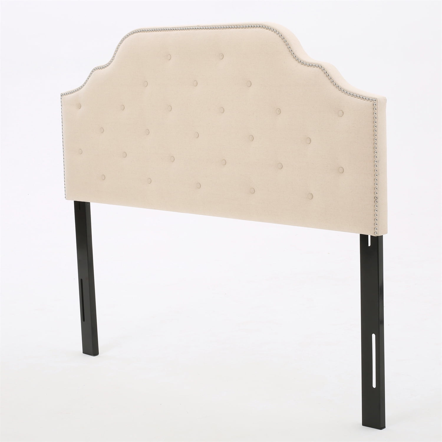 Kepooman Upholstered Headboard, Button Tufted Upholstery, Queen & Full Size, Beige Kepooman Upholstered Headboard, Button Tufted Upholstery, Queen & Full Size, Beige