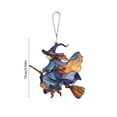 thumbnail image 3 of Enchanting Witch Wall Art Hanging Ornament, Vintage Moon Witch Window Decor, Spooky Gothic Decoration for Halloween Home Garden Girl Bedroom Living Room Decor, Blue, 3 of 7