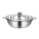 thumbnail image 4 of Olla de acero inoxidable de doble cara para cocinar, con tapa, ideal para fiestas y camping. 32cm 1 compartimento, 4 of 9