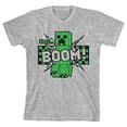 thumbnail image 4 of Minecraft Video Game Youth Boys Short Sleeve Grey Graphic Tee-XL, 4 of 7