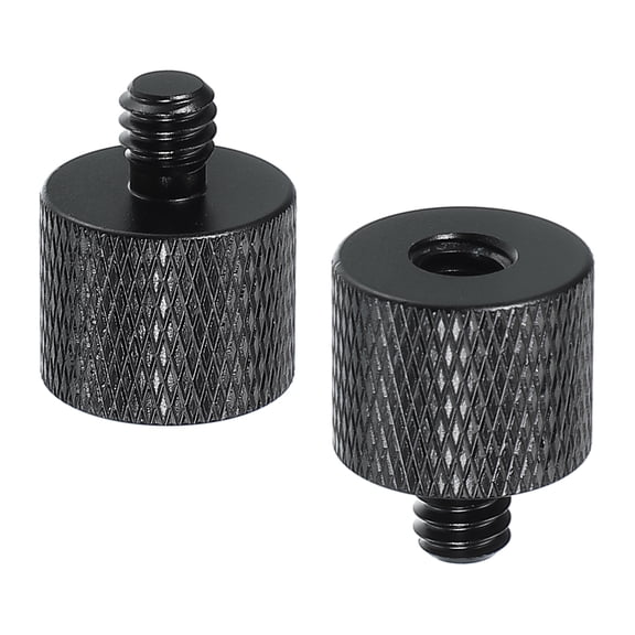 Uxcell Tripod Screw Adapter 1/4" Female to 1/4" Male, Tripod Nut Connectors Camera Mount Screw Camera Double Head Converter 2 Pcs