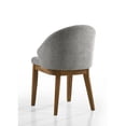 thumbnail image 3 of Andrew 9-Pc Oval Dining Set-88" Walnut Wood Fin. Tbl+8 Lt.Gray Fabric Chrs, 3 of 11