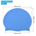 thumbnail image 2 of Uxcell Silicone Swim Cap, Waterproof Swimming Hat Non-Slip Adult Swim Caps for Women and Men, Light Blue 2 Pcs, 2 of 6