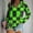 Green, variant on EchfiProm Graphic Womens Tops Fall Green Fanshion V Neck Long Sleeve Classic Fit T Shirts