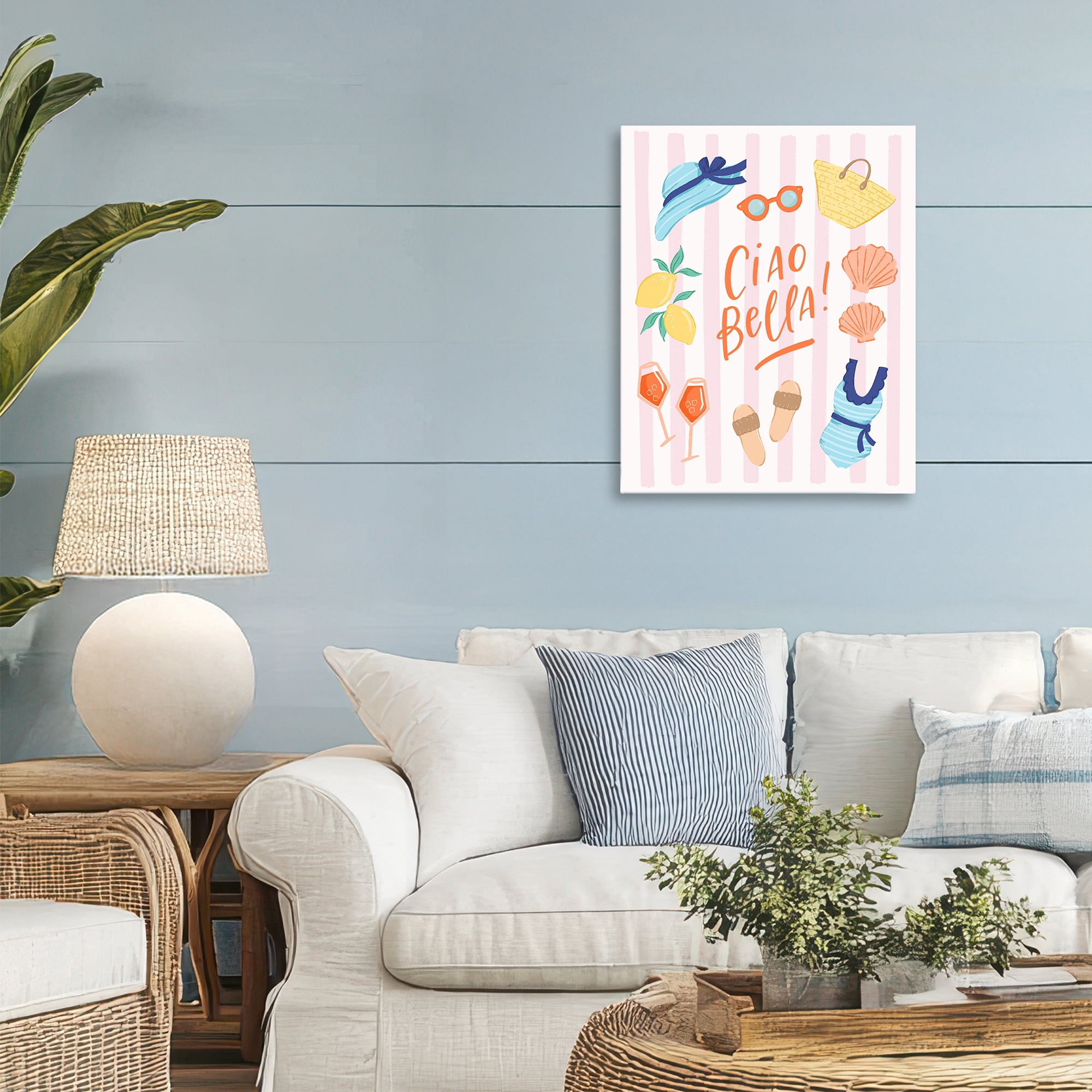 Stupell Industries Summer Ciao Bella Canvas Wall Art, design by Sandra Picco