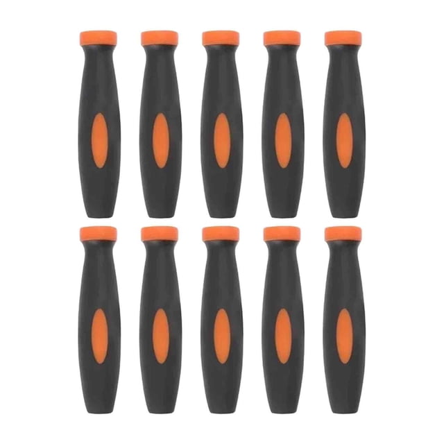 10 mangos de lima duraderos para reparación del hogar, accesorios, orificio de 3 mm, cómodos para la mano Naranja