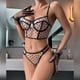 thumbnail image 4 of Gibobby Conjunto Lencería Tanga Y Bralette Lencería Erótica Sexy para Mujer, Mono de Piel Sexy y Casual, Baby Doll Mujer Sexy con Correa de Piel(Caqui, M), 4 of 5