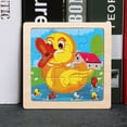 thumbnail image 2 of Rompecabezas De Madera De Nueve Piezas Con Animales De Dibujos Animados Rompecabezas De Madera Para La Educación Temprana De Los Niños Rompecabezas Educativo Juguete De Madera Para Niños De 2 A 5 Añ, 2 of 3