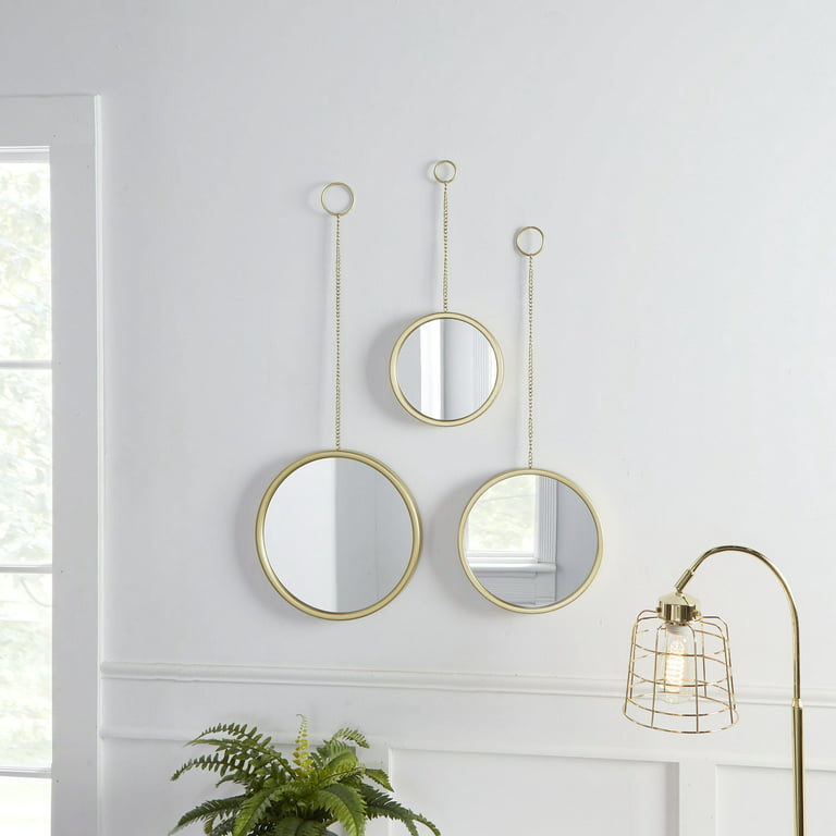 Decorative Round Wall Mirror Set of 3, Accent Round Mirrors From