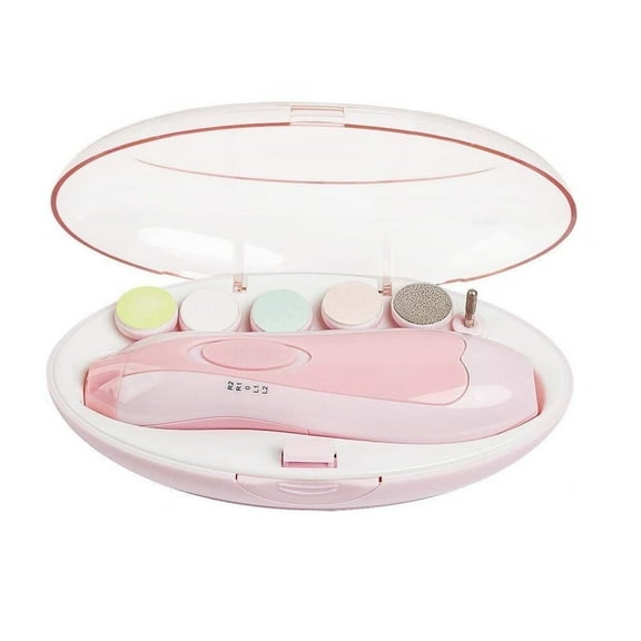 Baby Nail File Electric Nail Trimmer File Manicure Set, Toes Fingernails Care Trimmer with LED Light for Newborn, Kids and Adults