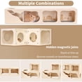 thumbnail image 3 of Marchul Natural Wooden Hamster Hideout Tunnel, Rest Play House for Dwarf Syrian Hamsters Gerbils Hedgehogs Chinchillas (Living Room), 3 of 8