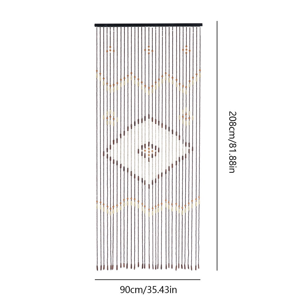 Vintoro Chinese Classical Door Curtain with 31 Strings, Room Divider Beaded Curtain, Wall Decoration
