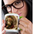thumbnail image 2 of 3drose, 1865 Civil War Santa Claus Christmas Newspaper, 15oz Two-tone Green Mug, 2 of 6