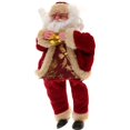thumbnail image 4 of muñeca de franela santa navidad santa claus muñeca juguete franela sentado santa estatuilla adorno rojo MagiDeal muñeca de franela santa, 4 of 7