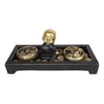 thumbnail image 2 of Ebros Baby Buddha Monk Twin Tea Light Votive Candle Holder Zen Garden Rocks, 2 of 8