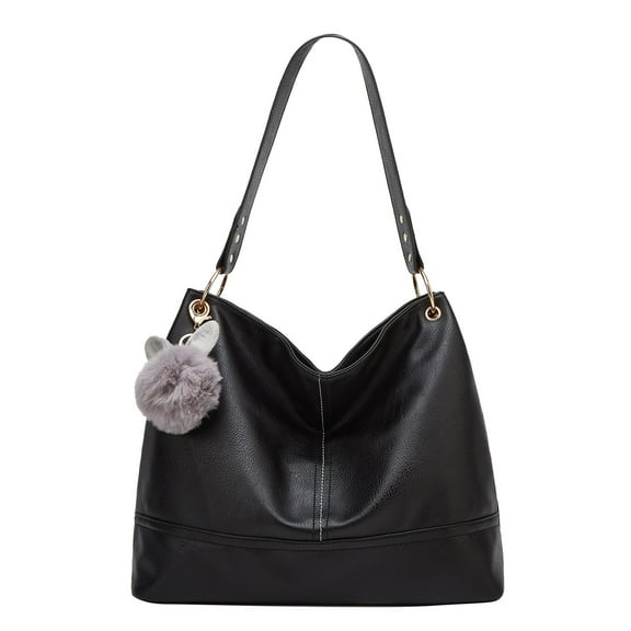 MUSOIE Women Tote Bags Top Handle Satchel Handbags PU Leather Tote Bag with Plush Shoulder Purse