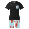 thumbnail image 4 of GERsome Mens Pajama Sets 2 Piece Short Sleeve Crewneck Tops and Shorts Lounge Sets Summer Soft Lightweight Nightwear M-3XL, 4 of 6