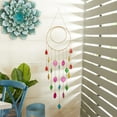 thumbnail image 2 of DecMode 49" Multi Colored Metal Indoor Outdoor Geometric Windchime with Stained Glass, 2 of 9