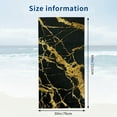 thumbnail image 3 of PHYHOO Black Gold Marble Beach Towel Oversized Microfiber Sand Free Beach Towel Quick Dry, Marble Lightweight Pool Towels for Adults Travel Towel for Gym Yoga Camp Swim 30x60in, 3 of 8