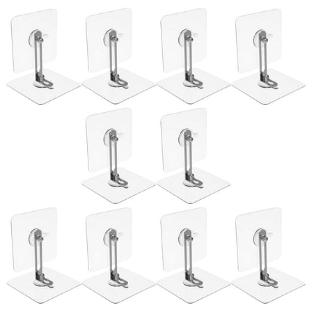 10 Sets Stainless Steel Furniture Anchors for Baby Proofing Bookcase, Vanity, Dresser, Bookshelf, TV Safety Straps