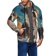 thumbnail image 2 of Honeii Colorful Sky Puppy Print Hoodies for Men, Pullover & Full Zip, Breathable Zip up Hoodie, Sweatshirt-Medium, 2 of 5
