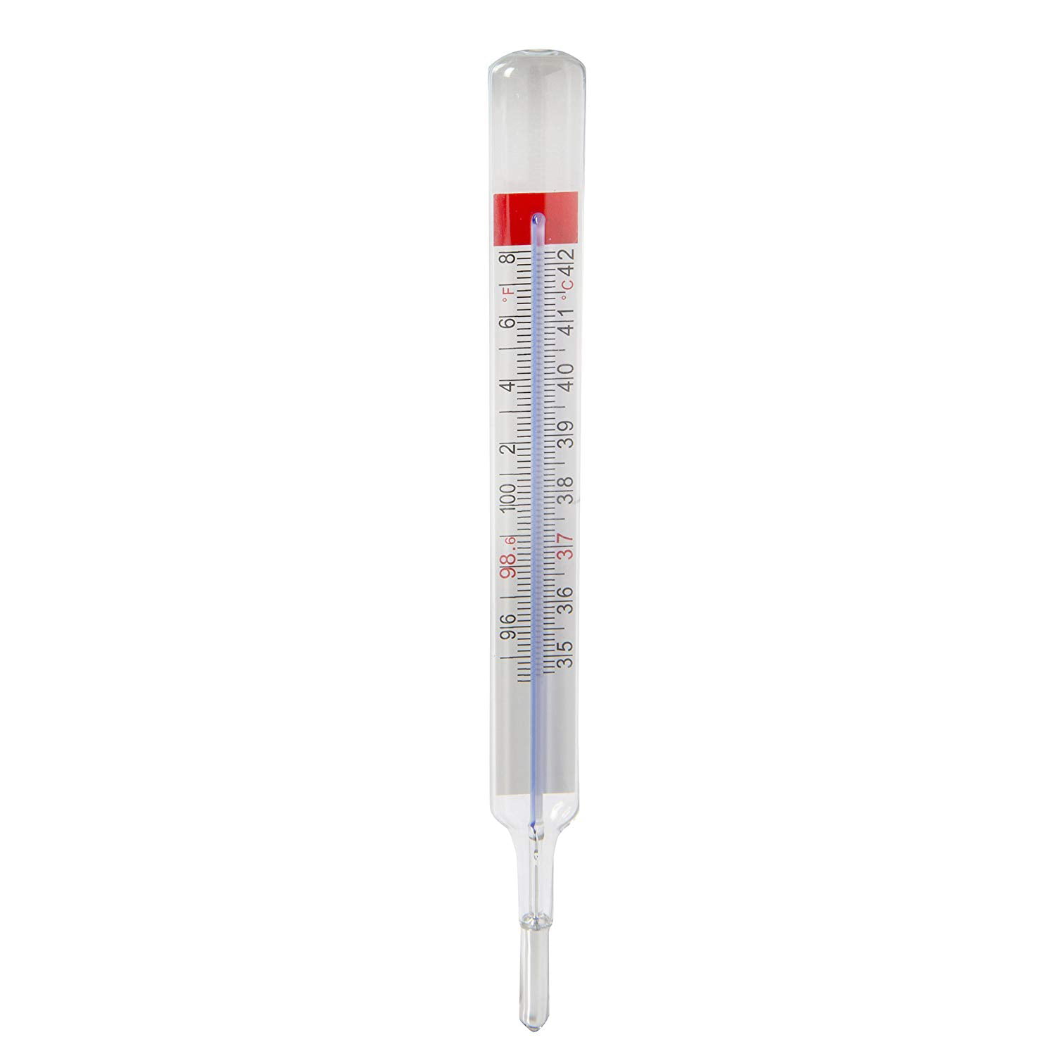 Dual Scale Geratherm Classic Rectal Red Clinical Glass Mercury-Free Thermometer