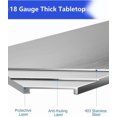 thumbnail image 4 of 122cm x 61cm Stainless Steel Work Table – NSF Approved, Strong Load Capacity for Kitchen, Hotel, Restaurant, or Home, 4 of 7