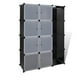 thumbnail image 1 of Armario modular Benzara con 8 compartimentos, blanco y negro, 150 cm, 1 of 5